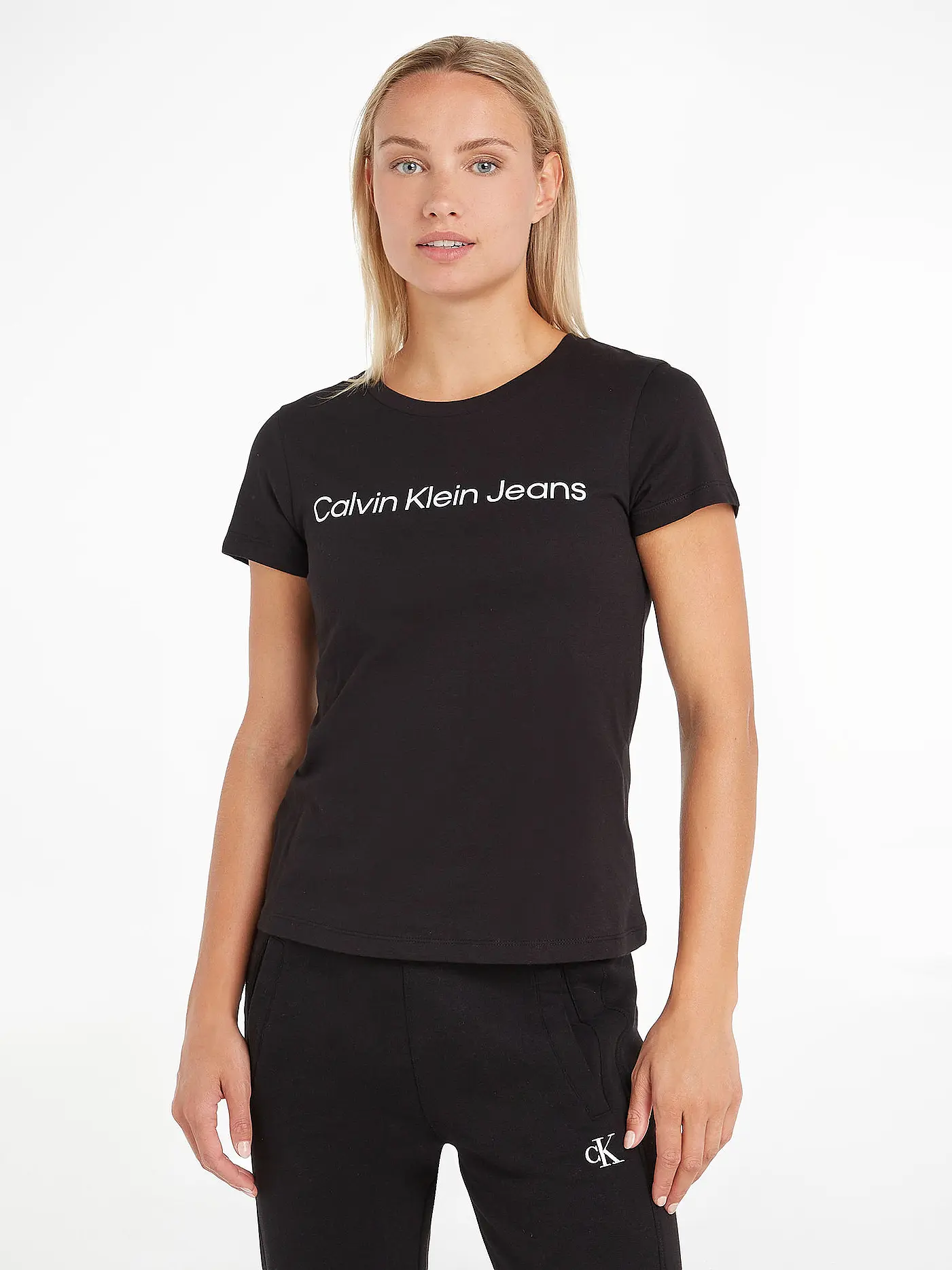 CALVIN KLEIN JEANS | T-Shirt Slim Fit CORE INSTITUTIONAL | schwarz